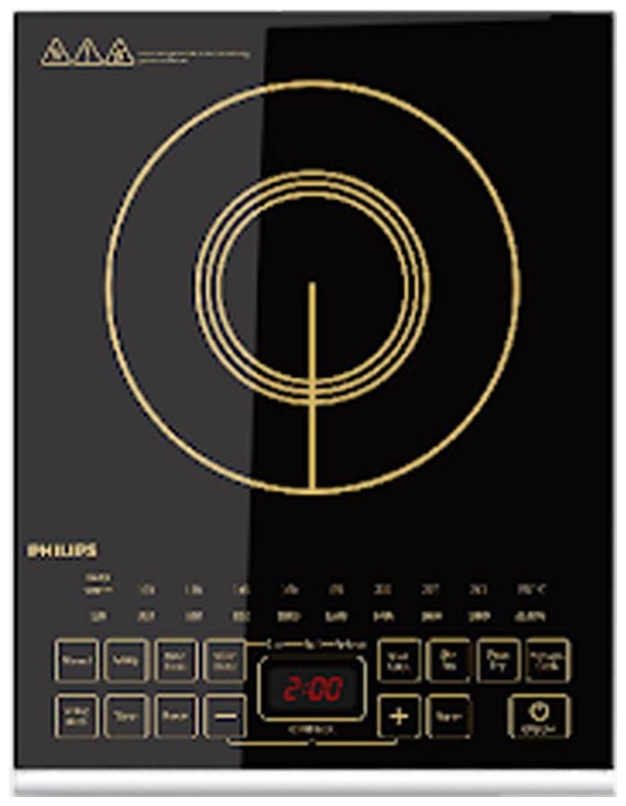 

Philips HD4938 2100 W Induction Cooktop ( Black Touch Panel Control)