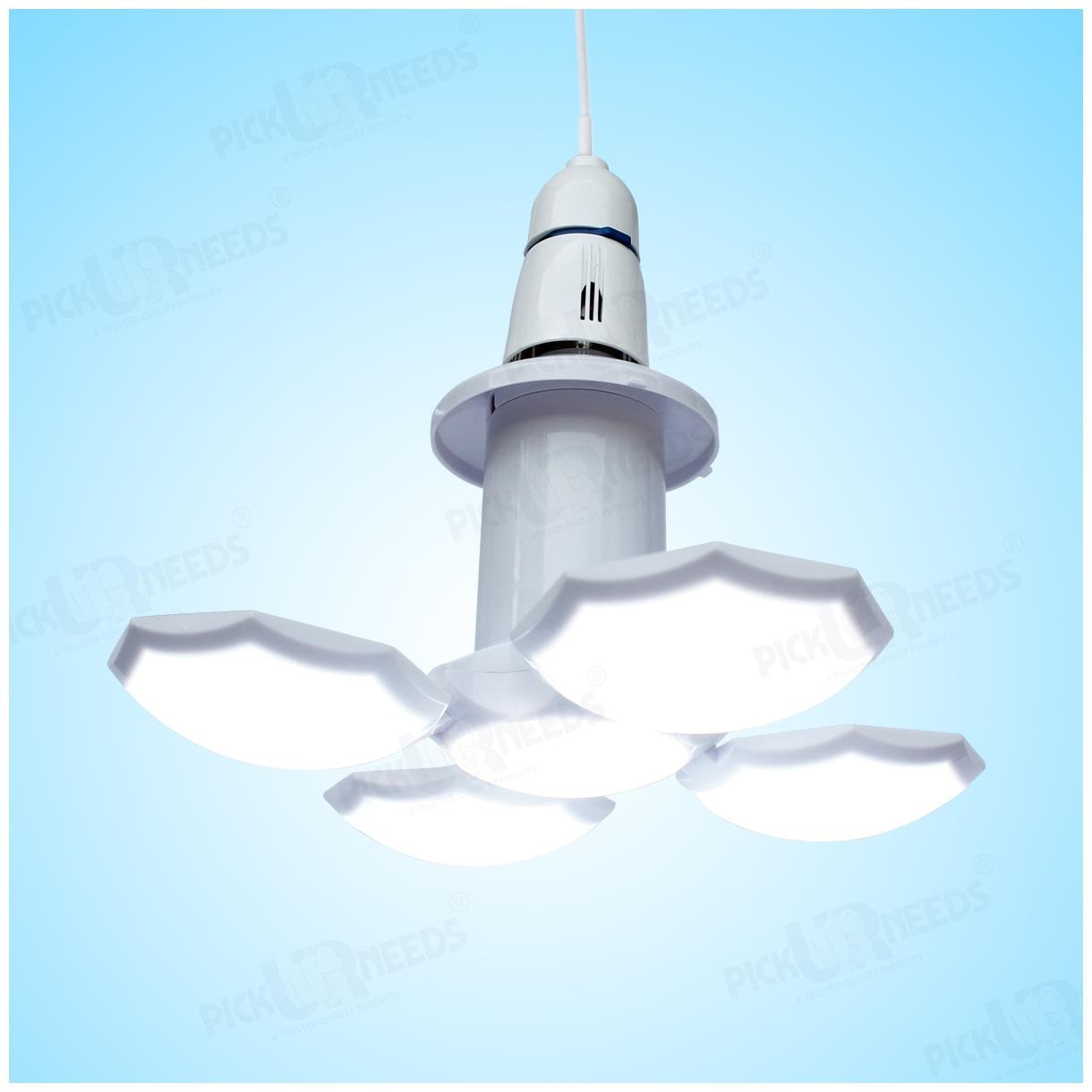 

Pick Ur Needs B22 Foldable Light Fan Blade LED Light Bulb Super Bright Angle Adjustable Home Ceiling Lights AC95-265V Cool White Light (60)