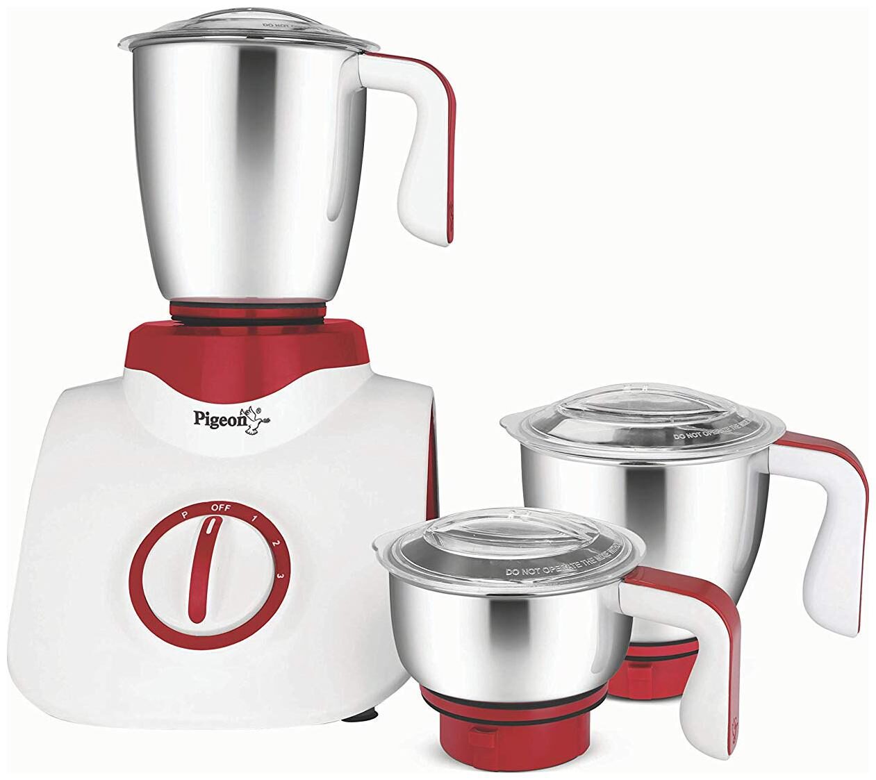 

Pigeon 12633 750 W Mixer Grinder ( Red 3 Jars )