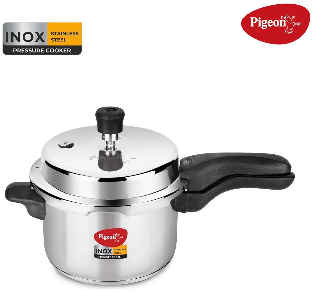 Pigeon Stainless Steel 3 L Induction Bottom Outer Lid Pressure Cooker Set of 1 ,