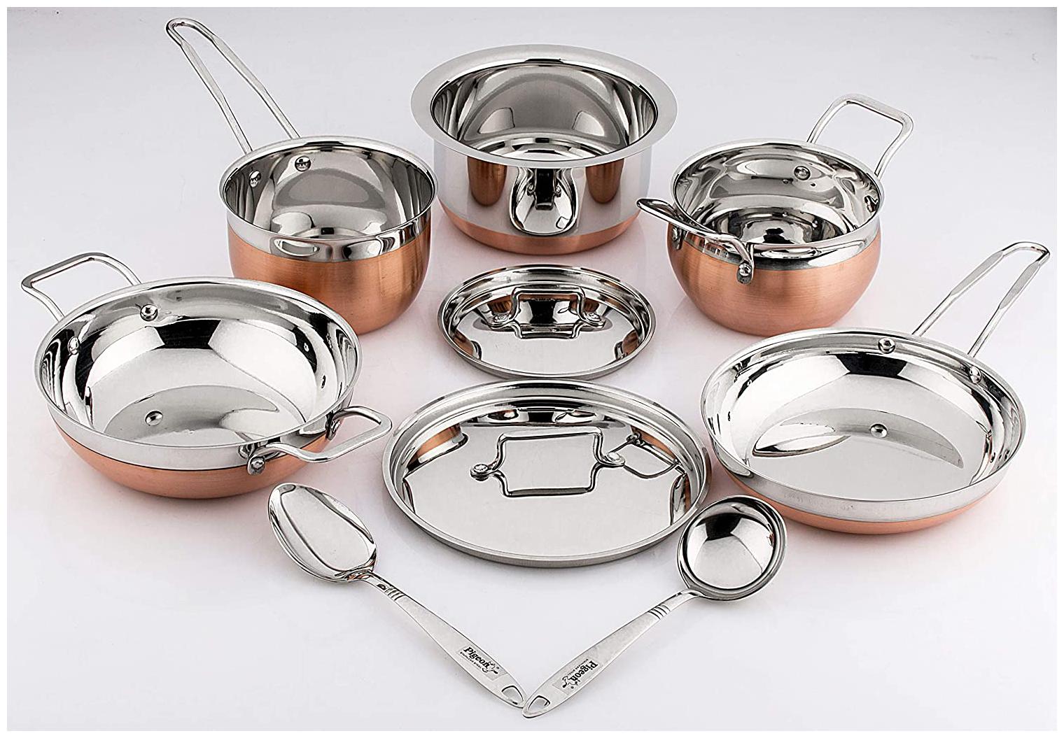 Pigeon Neo Cookware Set;9 Pieces;Silver