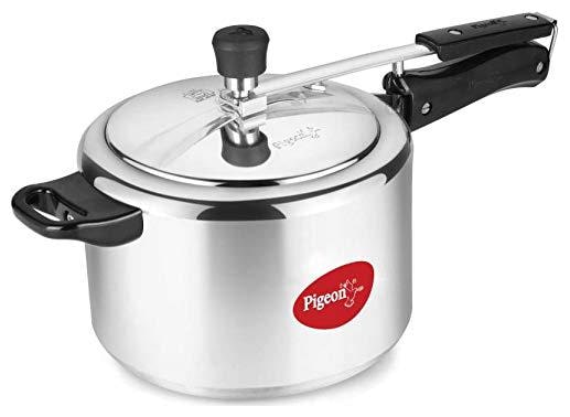 

Pigeon Stainless Steel 3 L Induction Bottom Inner Lid Pressure Cooker - Set of 1 ISI Certified