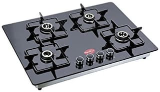 Pigeon super efficient 4 Burner Automatic Hobs Black Gas Stove