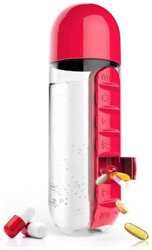 

Lovato Plastic Red Water Bottle ( 600 ml Set of 1 )