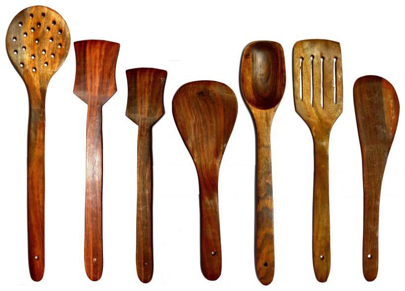 

Pin to Pen Wooden Wooden Spoon Serving Spoon Set (Pack of 7)