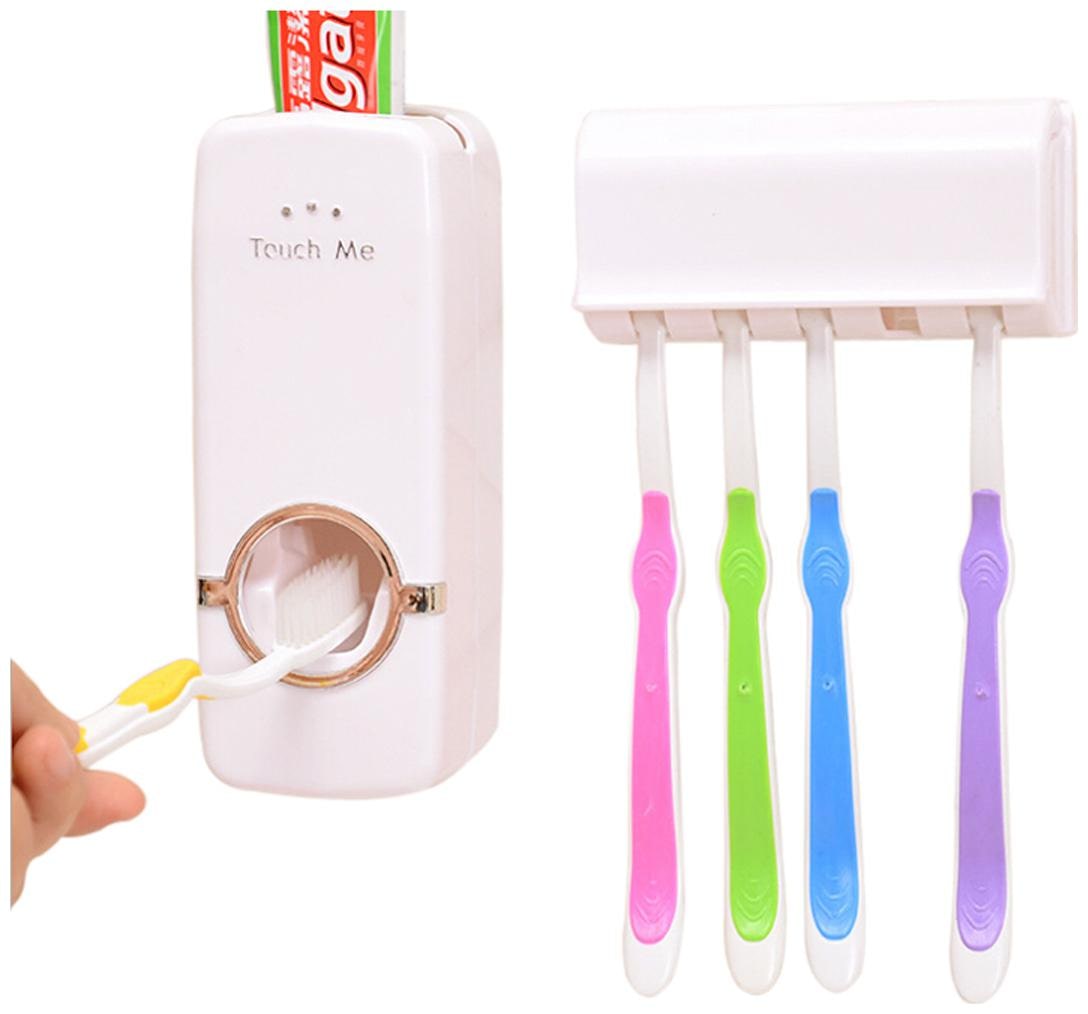 

PINDIA Fancy Automatic Toothpaste Dispenser And Tooth Brush Holder