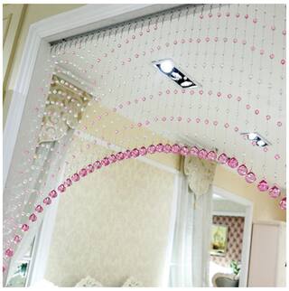 Buy Pink 1 String Crystal Beads String Curtain Door Window Room
