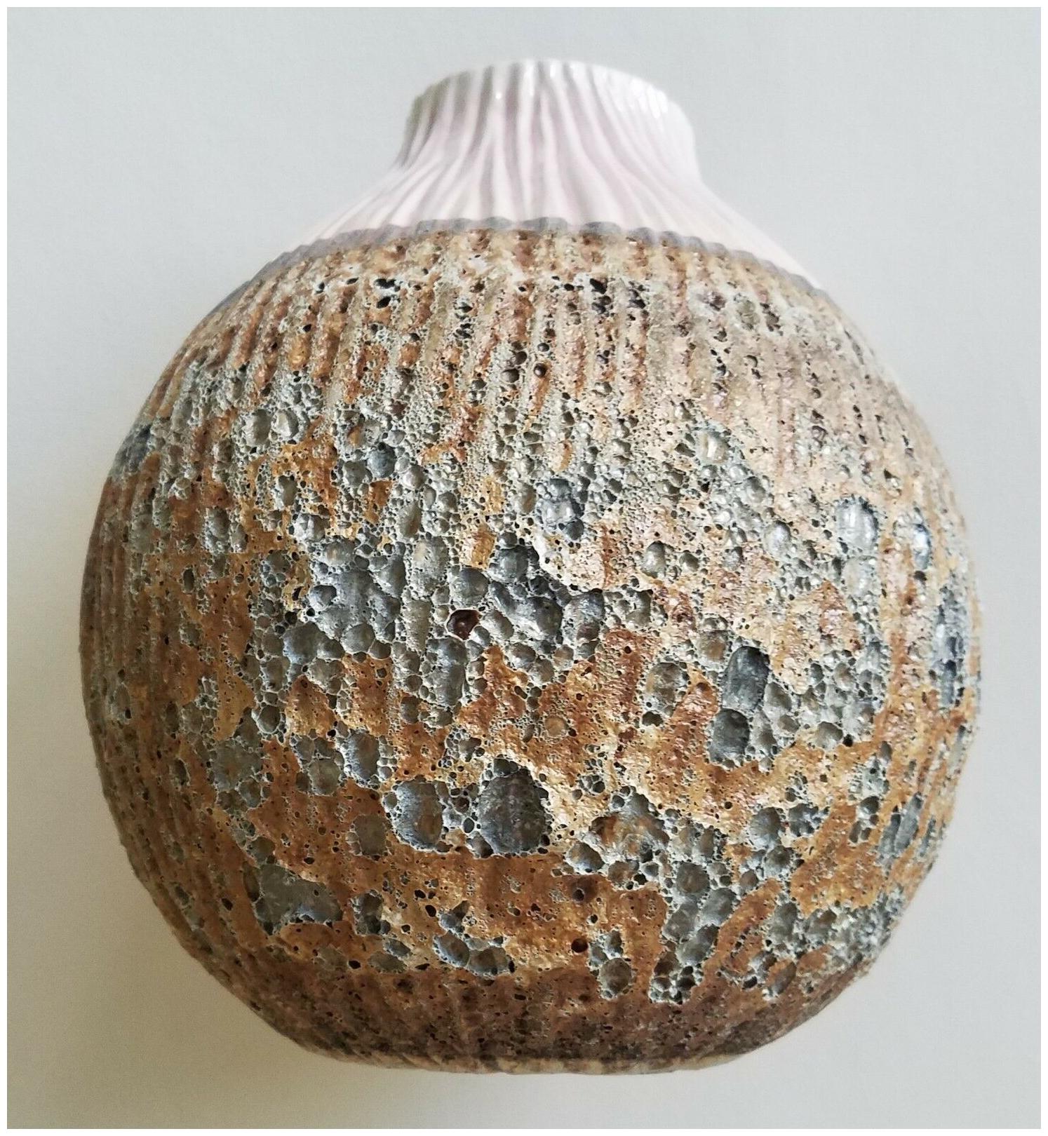 

Pink Bohemian Flower Bud Vase Boho Chic Hand Made Ceramic Unique Shape