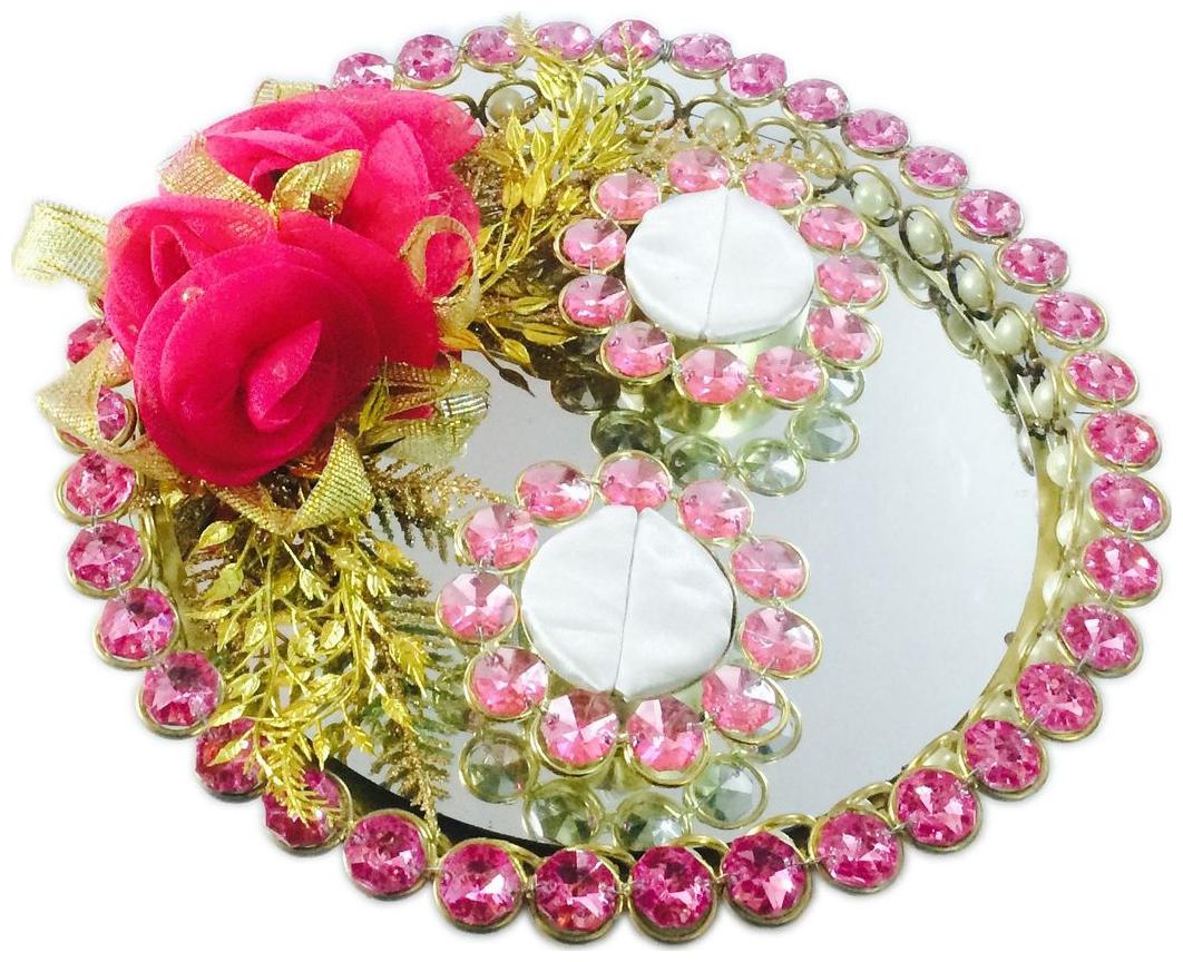 

Pink Rose Wedding Engagement Ring Platter Wedding Ceremony Tray
