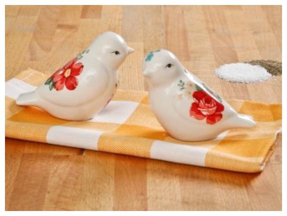 

Pioneer Woman Birds Salt Pepper Shakers Set FALL 2017 NEW Novelty Ceramic