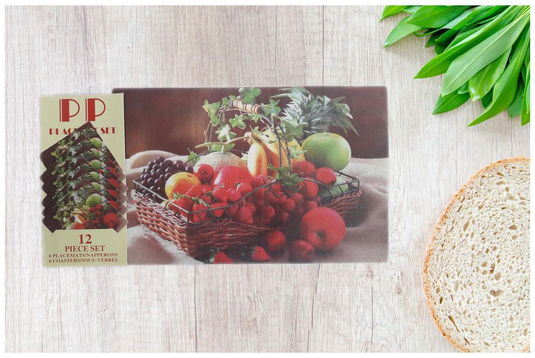 

Tableware Pack of 6 Placemats And 6 Costers by Valtellina