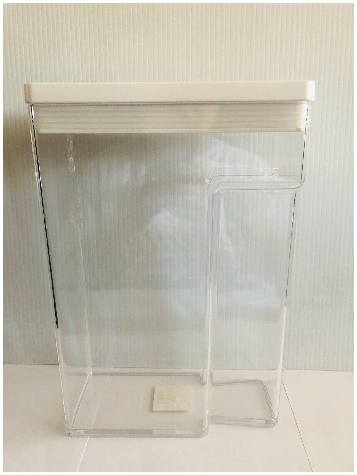 

Plastic Clear Food Storage Container Canister with Snap Lid 8WX4DX11 5H