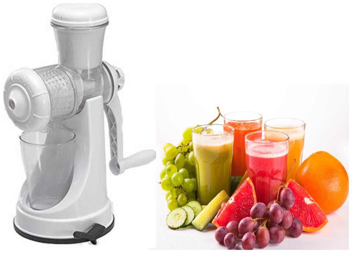 

Plastic Manual Fruit and Vegetable Hand Juicer with Glass (Multi Color) Set of 1