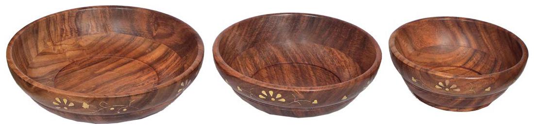 

Platter Wooden Serving Bowl (Set of 3)