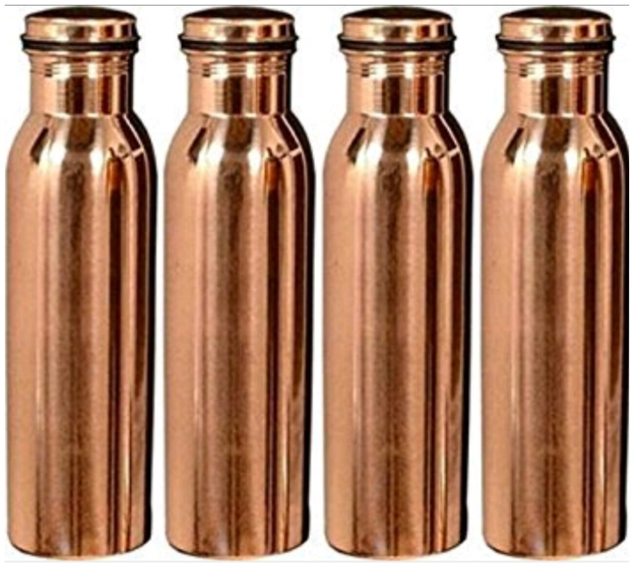 

PLAYNET Copper Brown Water Bottle ( 1000 ml Set of 4 )