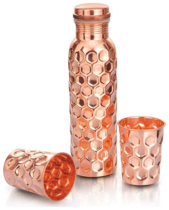 

PLAYNET Copper Brown Water Bottle ( 1000 ml Set of 1 )