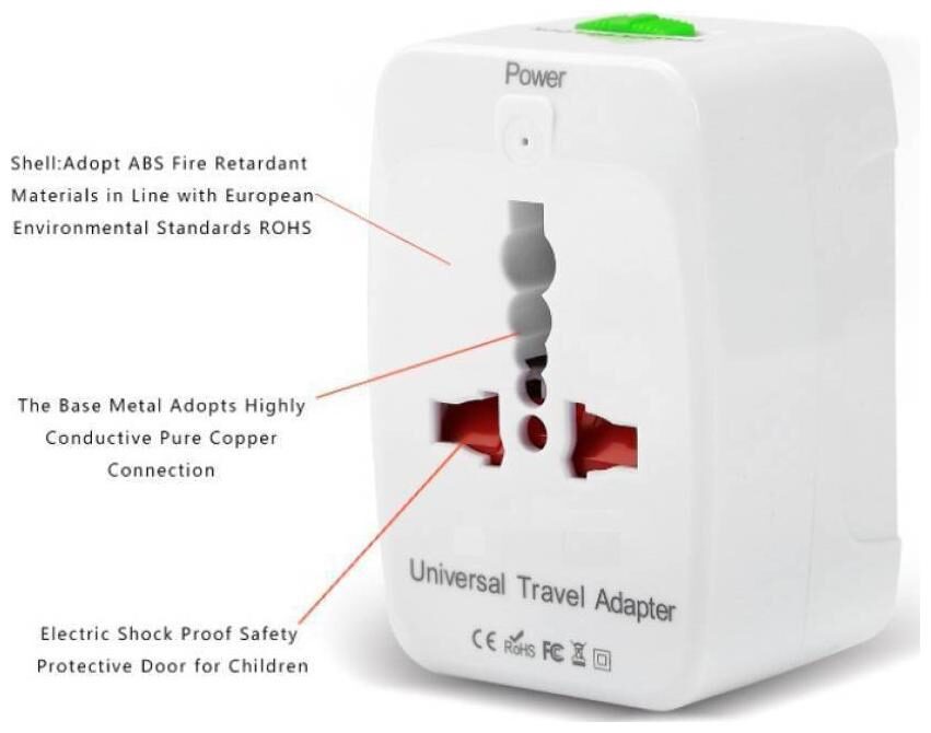 Pocket Travel Charger Multi Plug, AU/EU/UK/US/CN Worldwide Adaptor Adapter Worldwide Adaptor by Shubham Ads