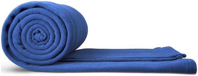 Polar Fleece Blanket Double Dark Blue 90X100 inch