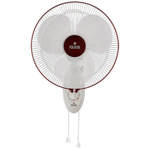 

Polycab Unicorn 400mm Wall Fan (White Maroon)