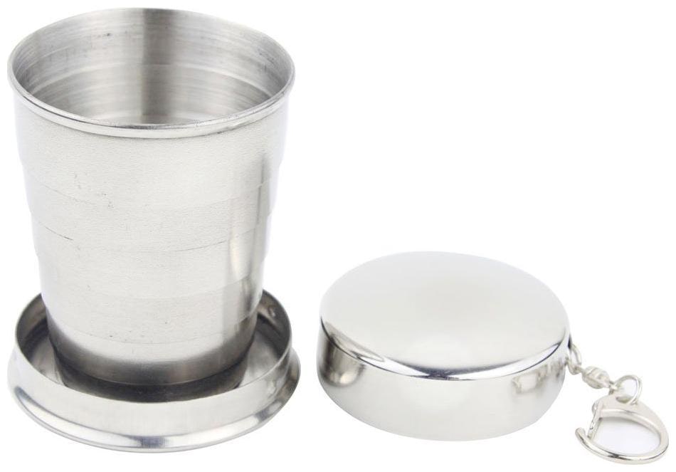 

Portable Folding Stainless Steel Travel Camping Water Mug Cup Glass