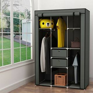Buy Portable Wardrobe Clothes Rack Closet Organizer Shelves