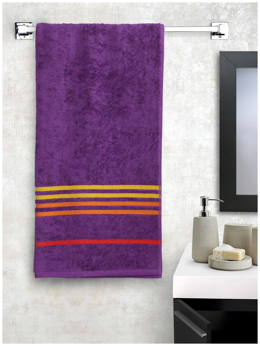 

Portico New York 550 GSM Cotton Bath towel ( 1 piece Purple )