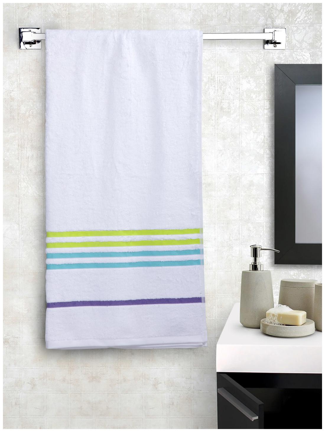 

Portico New York 550 GSM Cotton Bath towel ( 1 piece White )