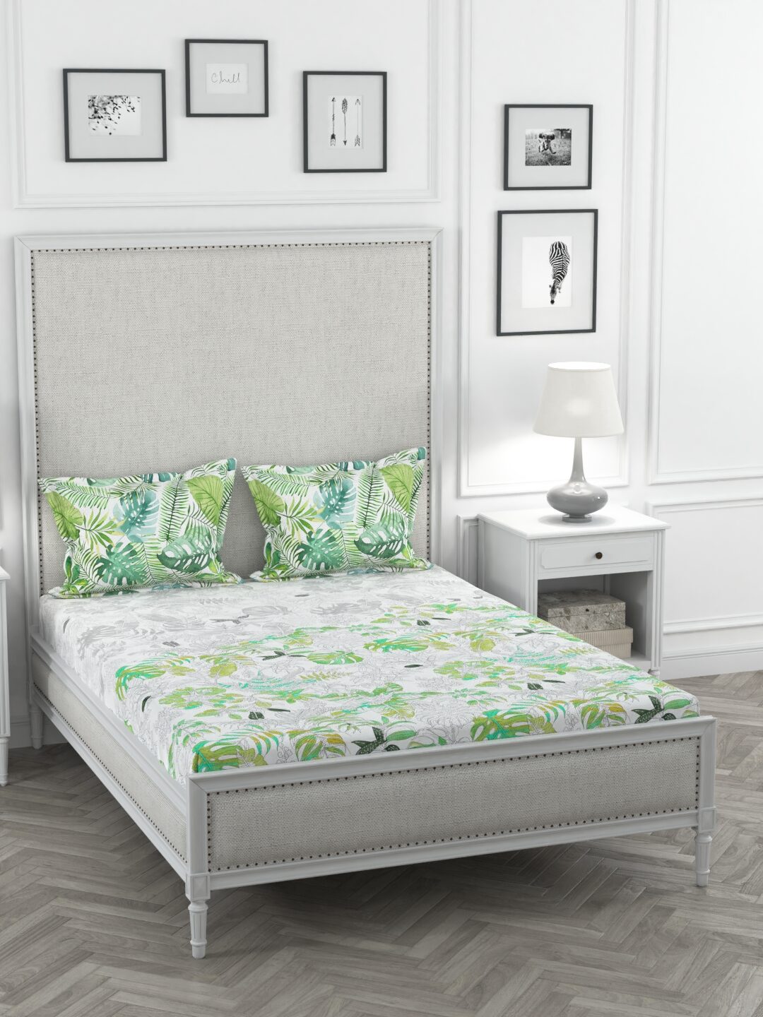 

Portico New York Cotton Printed King Size Bedsheet 144 TC ( 1 Bedsheet With 2 Pillow Covers Multi )