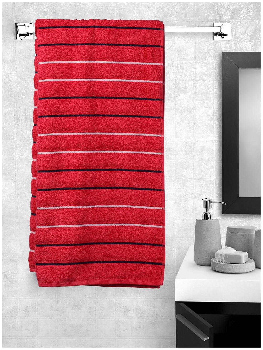 

Portico New York 650 GSM Cotton Bath towel ( 1 piece Red )