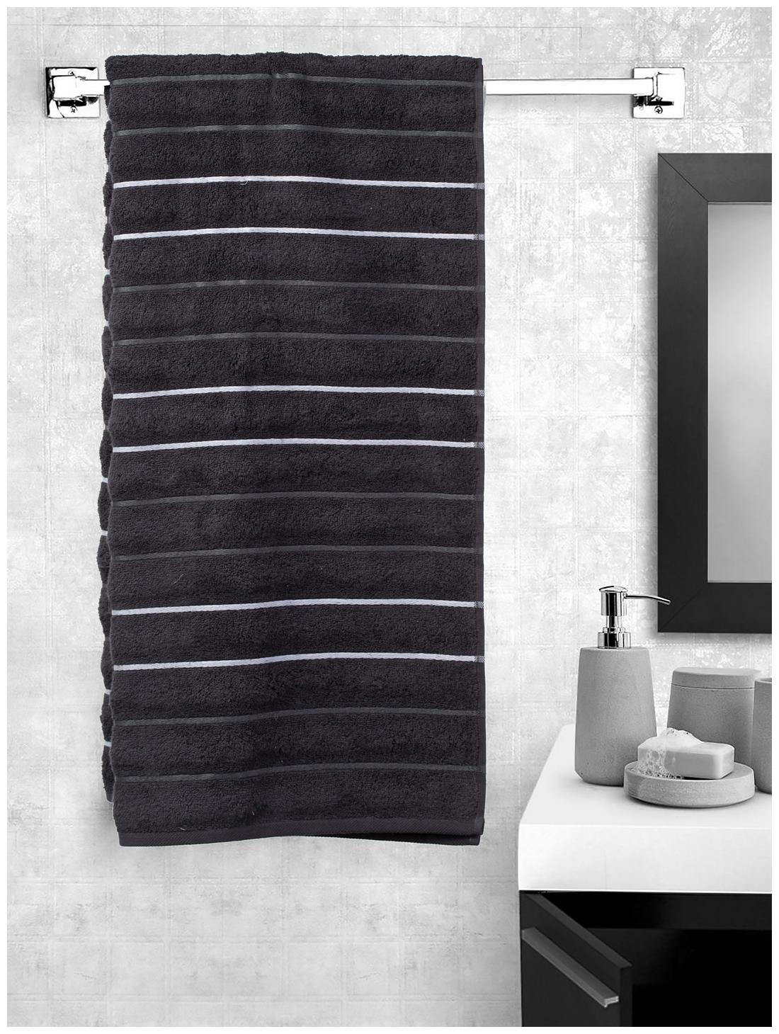 

Portico New York 650 GSM Cotton Bath towel ( 1 piece Black )