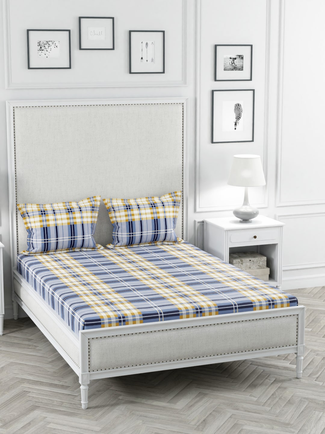

Portico New York Microfiber Printed Double Size Bedsheet 144 TC ( 1 Bedsheet With 2 Pillow Covers Multi )