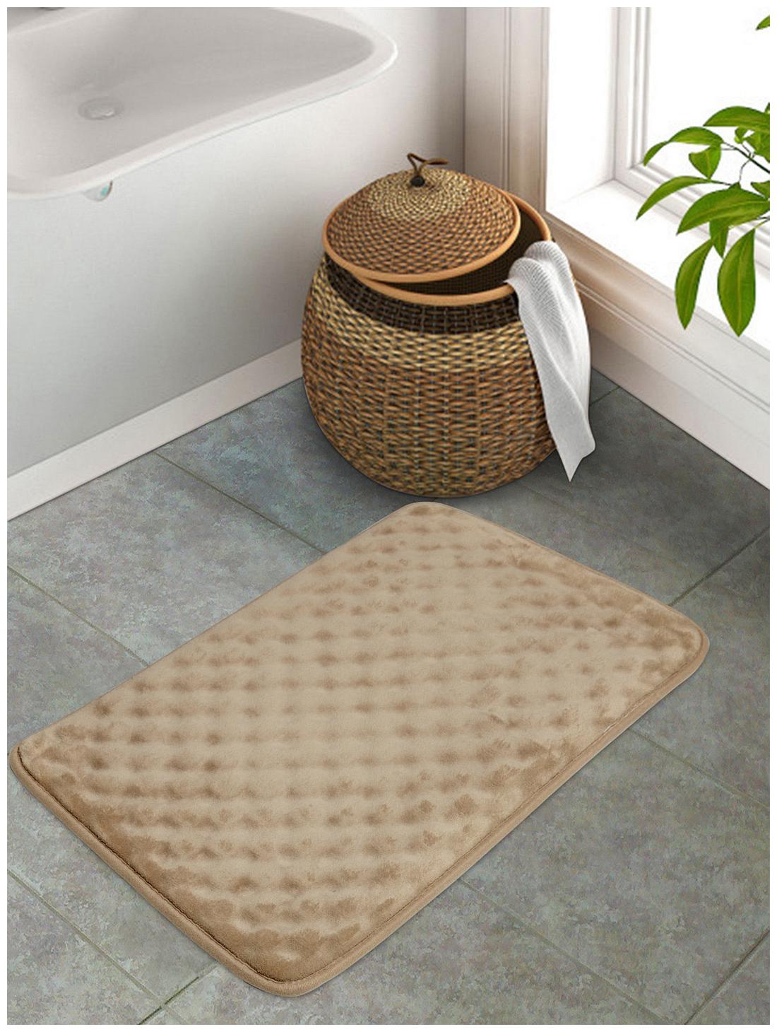 

Portico New York Cotton Solid Beige 1 Large Bath Mat Portico New York