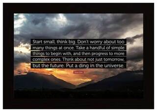Posterskart Start Small;Think Big Steve Jobs Motivational Quote Framed Poster