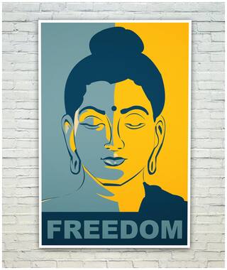 Posterskart Lord Buddha Freedom Art Poster (30.48 cm (12 inch) x 45.72 cm (18 inch))