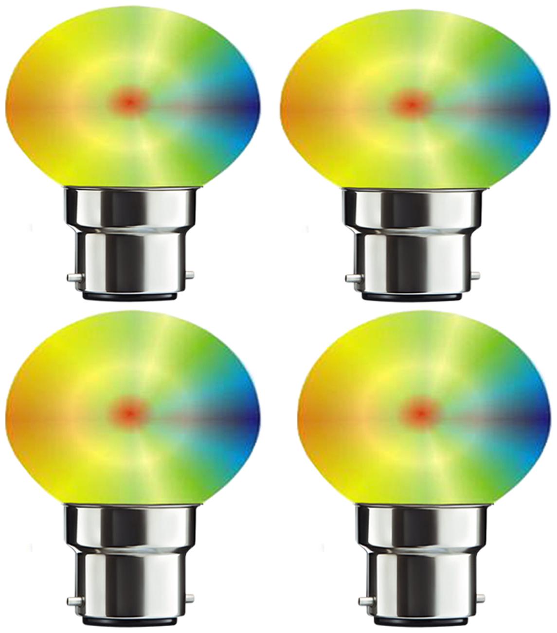 

Poveria Girgit 0 5 W LED Bulb B22 Base Master 7 in 1 Multicolor auto Colour Change LED Bulb (Pack of 4)
