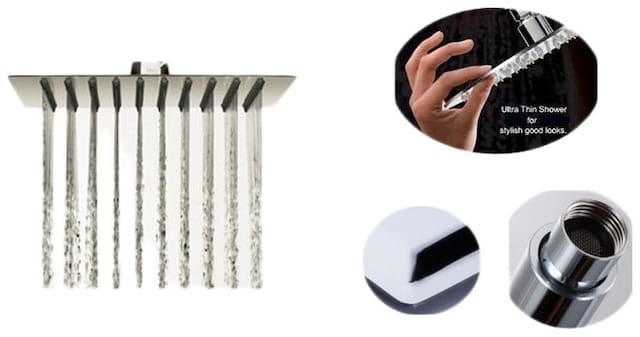 Prayag hydro 10x10 Ultra Slim durable Brass Rain shower with 12 inch Arm