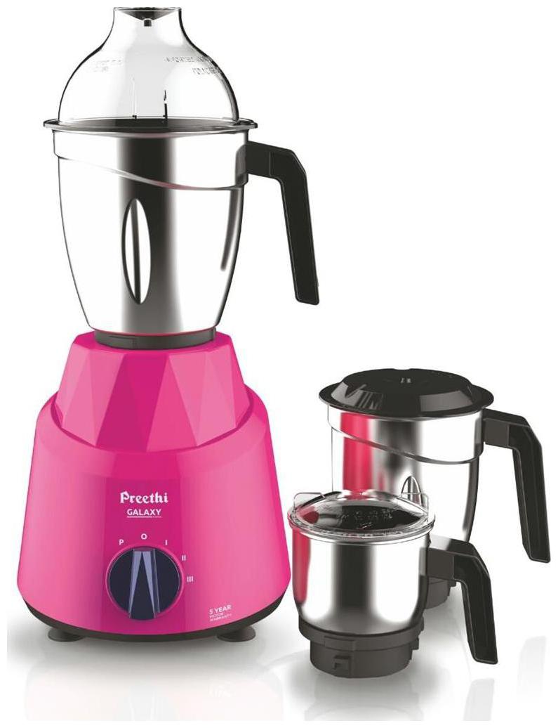 

Preethi GALAXY 750 W Mixer Grinder ( Pink 3 Jars )