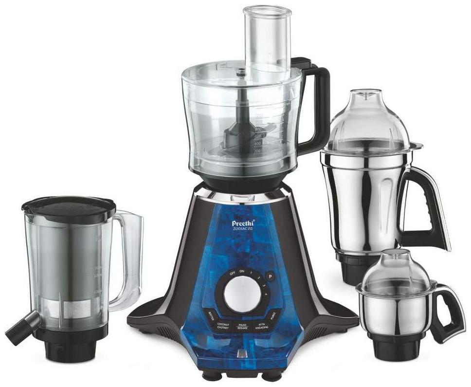 

Preethi ZODIAC 2 0 MG235 750 W Juicer Mixer Grinder ( Black Blue 4 Jars )