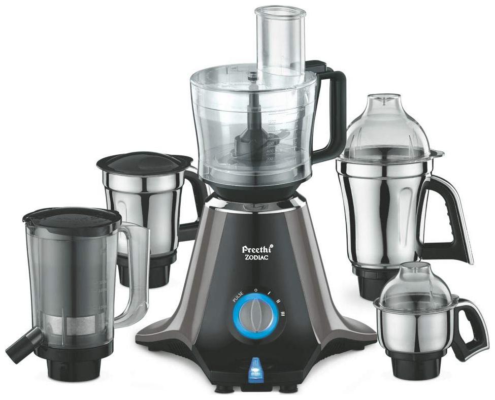 

Preethi ZODIAC 750 W Mixer Grinder ( Black 5 Jars )