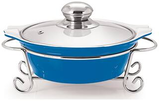 Prego Cucina Round Casserole With Metal Stand 1000 ml - Blue