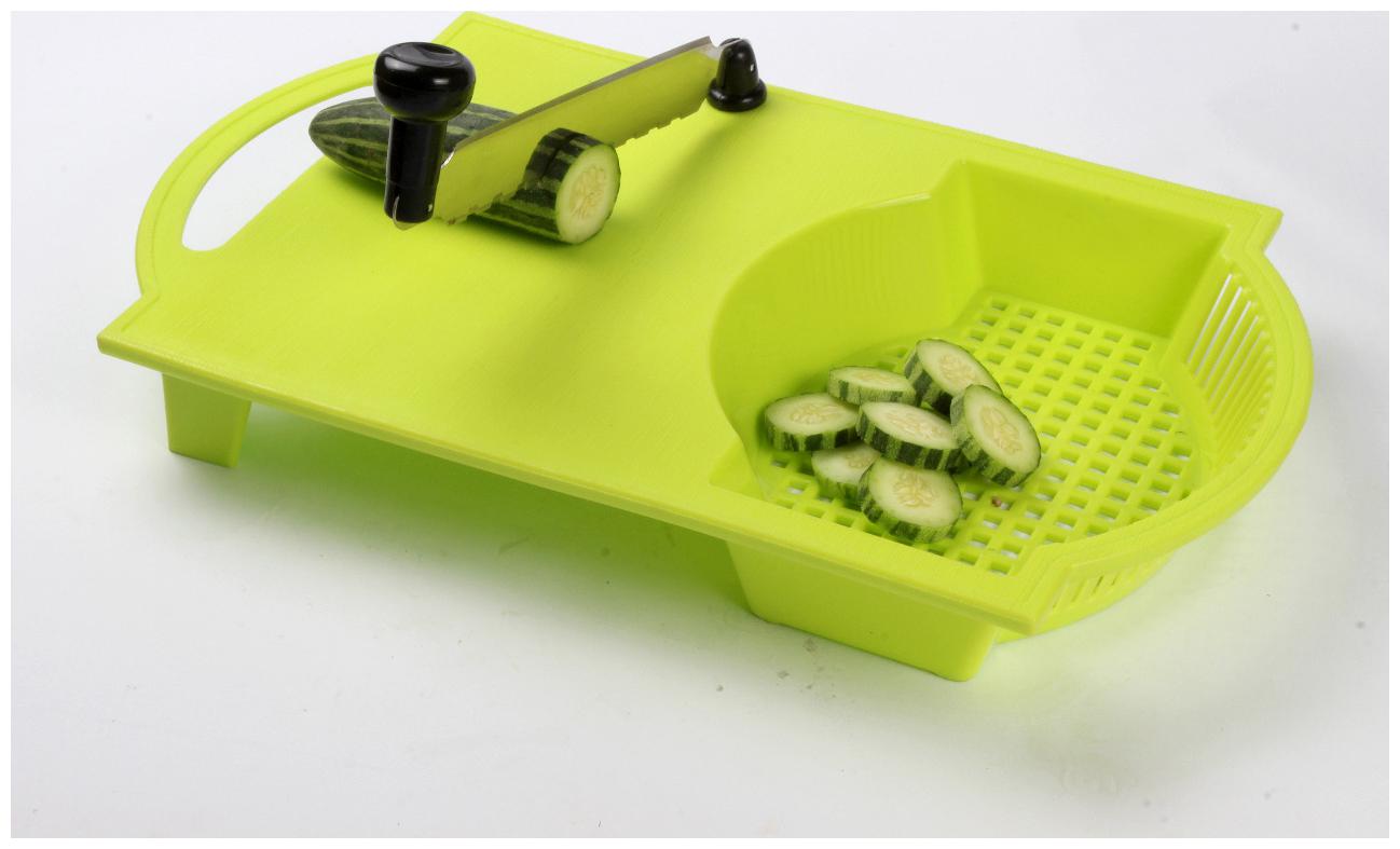 

Premillia Smart Cutting Board With Washing Bowl for Exclusive Smart People (Set of 1 - Green)