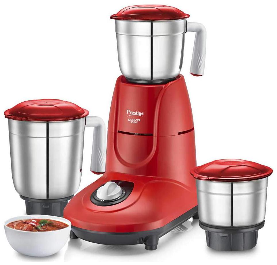 

Prestige CLOVIS 550 W Mixer Grinder ( Red 3 Jars )
