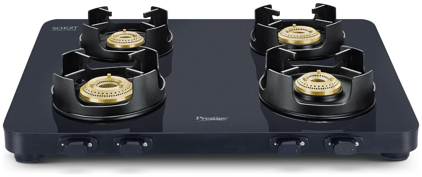 

Prestige Edge 4 Burner Regular Black Gas Stove