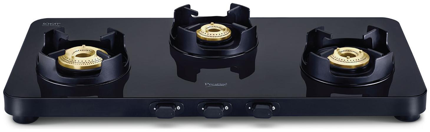 

Prestige Edge 3 Burner Regular Black Gas Stove