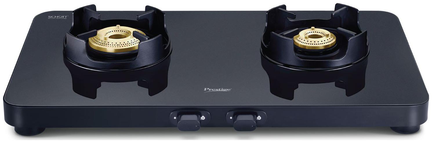

Prestige Edge 2 Burner Regular Black Gas Stove