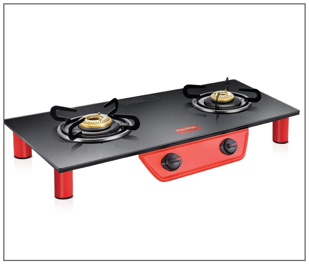 

Prestige Breeze 2 Burner Regular Red Gas Stove ISI Certified