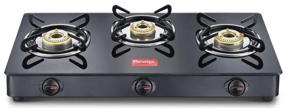 

Prestige Magic 3 Burner Regular Black Gas Stove ISI Certified