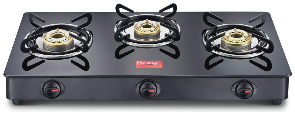 

Prestige Magic 3 Burner Regular Black Gas Stove ISI Certified