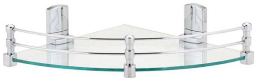 

Prestige Multi-Purpose Glass Corner Shelf with Heavy Wall Brackets(Glossy)- 8x8 inch