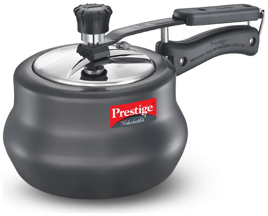 

Prestige Nakshatra Duo Plus Hard-Anodized Aluminium 3 L Induction Bottom Inner Lid Pressure Cooker - Set of 1